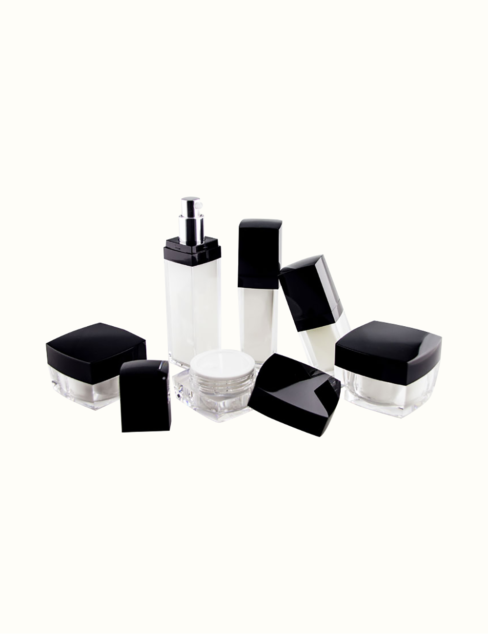 Square bottle acrylic cosmetic lontion bottle